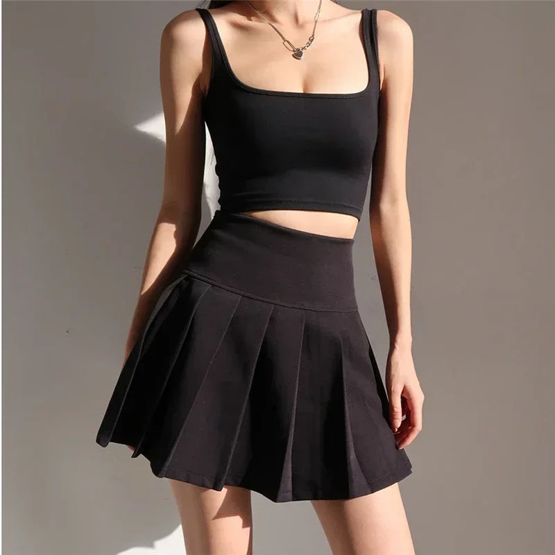 American School Y2k Style Summer Short Pleated Skirt For Women 2024 High Waist Sexy Hotsweet Mini Skirts Female - Image 6